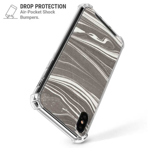 Grey Marble iPhone XS Max Clear Case